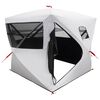 vidaXL Lovni &scaron;ator s krovom Bijeli Blackout 143 x 143 x 165 cm