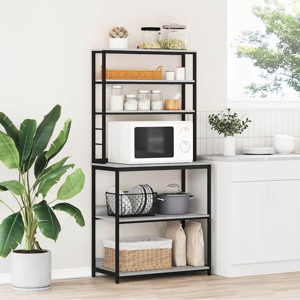 vidaXL Kuhinjska polica Siva Sonoma 80 x 40 x 168 cm Konstruirano drvo