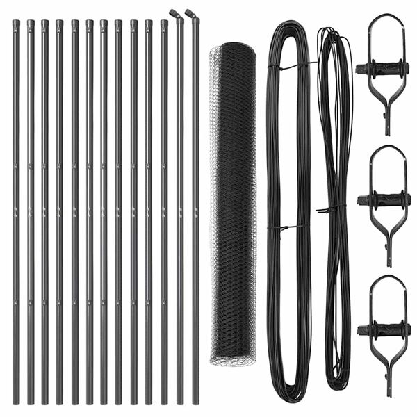 vidaXL Stup za ogradu Siva 25 x 1,2 m (mreža 13 mm) Čelik