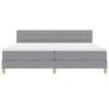 vidaXL LED Box Spring Krevet Svijetlo siva 200 x 200 cm tkanina