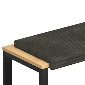 vidaXL Jastučić za klupu Pli&scaron;ani kord Antracit Dubina 35 cm