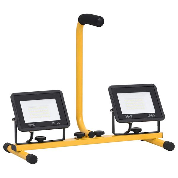 vidaXL LED reflektor s ručkom 2 x 30 W hladni bijeli