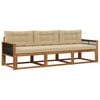 vidaXL Set vanjskih sofa 3 kom. Prirodna i bež
