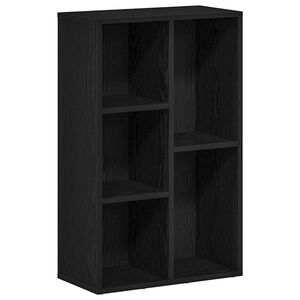 vidaXL Polica za knjige crni hrast 50x25x80 cm inženjerski drvo