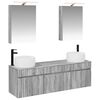 vidaXL Set ormarića za kupaonicu 5 pcs Siva Sonoma 50 x 14,5 x 70 cm
