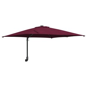vidaXL Vrtni suncobran Bordeaux Crvena 248,5 x 247,5 x 160 cm