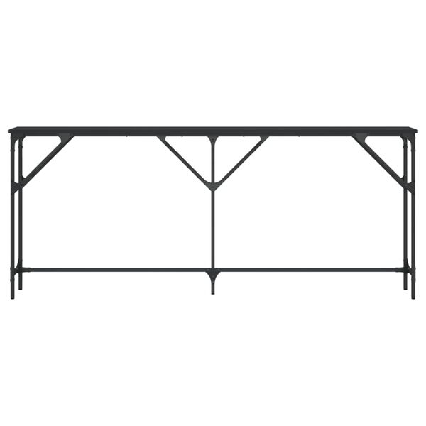 vidaXL Konzolni stol crni 180 x 23 x 75 cm od konstruiranog drva