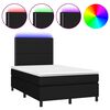vidaXL Krevet box spring s madracem LED crni 120 x 200 cm od tkanine