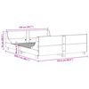 vidaXL Okvir kreveta bez madraca bijeli 150x200 cm od masivne borovine