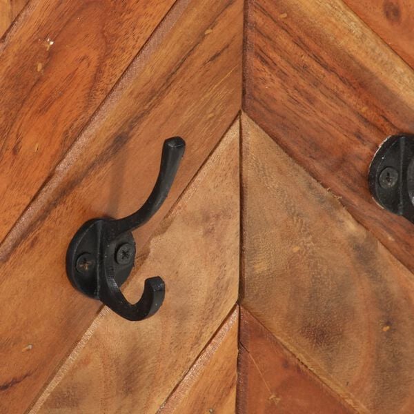 vidaXL Zidni stalak za kapute 90 x 1 x 35 cm od drva bagrema i željeza