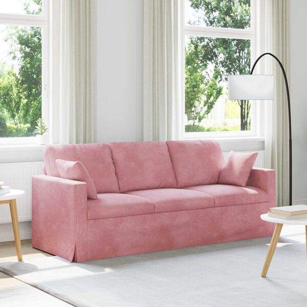 vidaXL Sofa Ružičasta 198 x 78 x 80 cm Bar&scaron;un