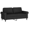vidaXL 2-dijelni set sofa s jastucima crni baršunasti