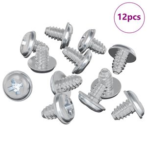 vidaXL Zaključni vijci Jednobojno 12 pcs Srebrno M4 x 5 mm Željezo