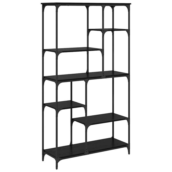 vidaXL Polica Crni hrast 99 x 35,5 x 176 cm Konstruirano drvo