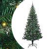 vidaXL Umjetno predsvijetljeno božićno drvce Zelena 240 cm PVC i metal