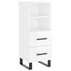 vidaXL Komoda sjajna bijela 34,5 x 34 x 90 cm od konstruiranog drva