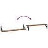 vidaXL Police na zidu s policom 2 pcs Staro drvo 80 x 15 x 15,5 cm