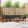 vidaXL Set vanjskih sofa s jastukom 7 pcs Prirodna i antracit