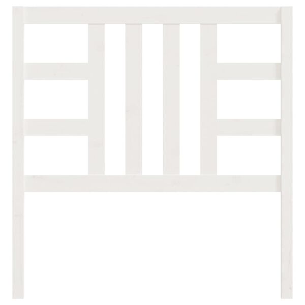 vidaXL Uzglavlje za krevet bijelo 106 x 4 x 100 cm od masivne borovine