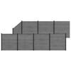vidaXL Set ograde 1311 x 186 cm WPC i aluminij Siva