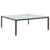 vidaXL Vrtni blagovaonski stol smeđi 200 x 200 x 74 cm od poliratana