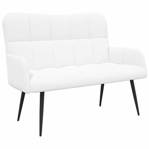 vidaXL Sofa za dvije osobe Bijela 115 x 61 x 87 cm Tkanina
