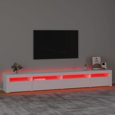 vidaXL TV ormarić s LED svjetlima bijeli 270x35x40 cm