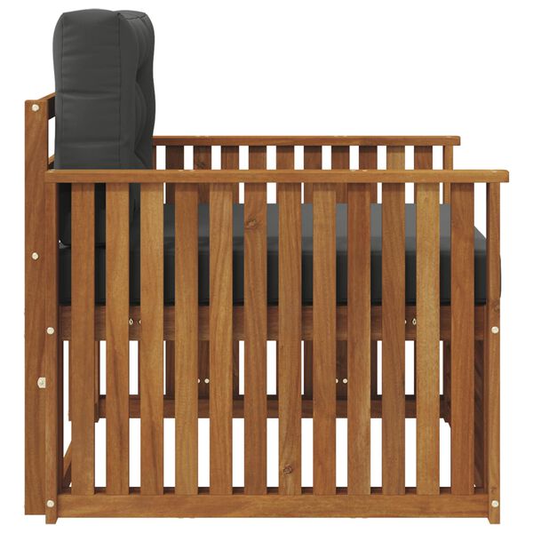 vidaXL Set vanjskih sofa Čvrsto drvo akacije i poliester Prirodna