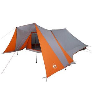 vidaXL Tipi &scaron;ator 12-osobni Siva i narančasta taft
