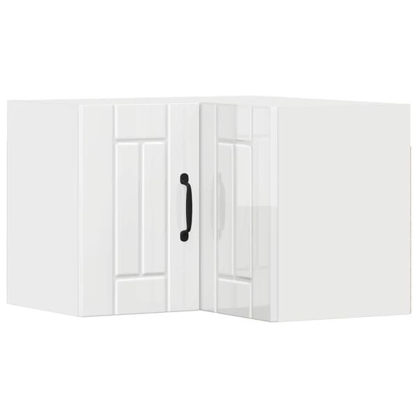 vidaXL Kuhinjski ormarić Visoki sjaj bijela 57 x 57 x 40 cm