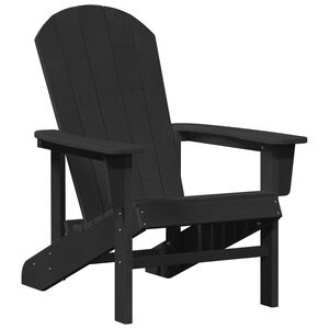 vidaXL Adirondack stolica Crna HDPE