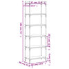 vidaXL Regal za knjige sa 6 razina boja hrasta 60 x 30 x 188 cm drveni