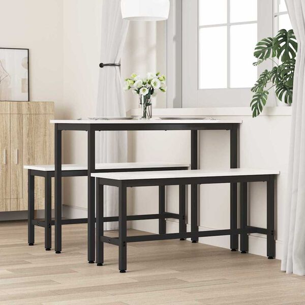 vidaXL Klupa za blagovanje Bijelo 100 x 32,5 x 49 cm