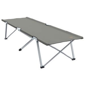 vidaXL Sklopivi kamperski krevet Siva 194 x 62,5 x 42,5 cm