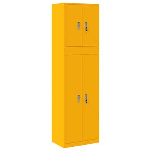 vidaXL Ormarić za pohranu 2 kom. Žuta boja senfa 60 x 40 x 210 cm