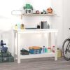 vidaXL Radni stol Bijela 110x50x80 cm od masivne borovine