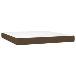 vidaXL Madrac s džepičastim oprugama srednje tvrdoće tamnosmeđi 160x200x20 cm tkanine