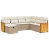 vidaXL 7-dijelni set vrtnih sofa od poliratana s jastucima bež