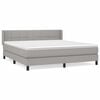 vidaXL Krevet box spring s madracem svjetlosiva 160x200 cm tkanina