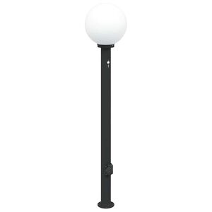 vidaXL Stupić sa senzorom i utičnicom 120 cm Crna IP44