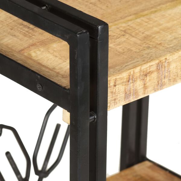 vidaXL Police za knjige s 3 razine 40x30x80 cm od masivnog drva manga