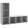 vidaXL TV ormarići 2kom siva boja betona 107x35x37cm konstruirano drvo