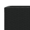 vidaXL Vrtna sadilica crna 40 x 40 x 80 cm od poliratana