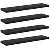 vidaXL Police za knjige 4 pcs Crna 40 x 10 x 1,5 cm Konstruirano drvo