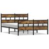 vidaXL Metalni okvir kreveta bez madraca boja hrasta 140x190 cm