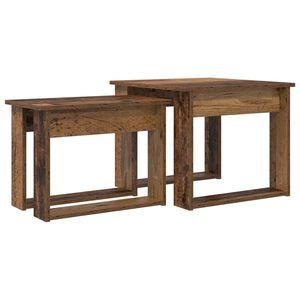 vidaXL Set stolića za kavu 2 kom. Staro drvo 50 x 52 x 42 cm