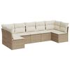 vidaXL 7-dijelni set vrtnih sofa od poliratana s jastucima bež