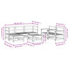 vidaXL 7-dijelna vrtna garnitura od impregnirane borovine