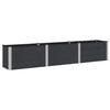 vidaXL Povi&scaron;ena vrtna gredica Crna 300 x 50 x 54 cm WPC i aluminij