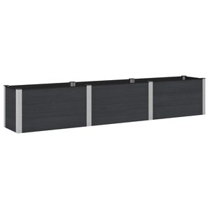 vidaXL Povi&scaron;ena vrtna gredica Crna 300 x 50 x 54 cm WPC i aluminij